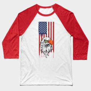 America Flag and USA Eagle Baseball T-Shirt